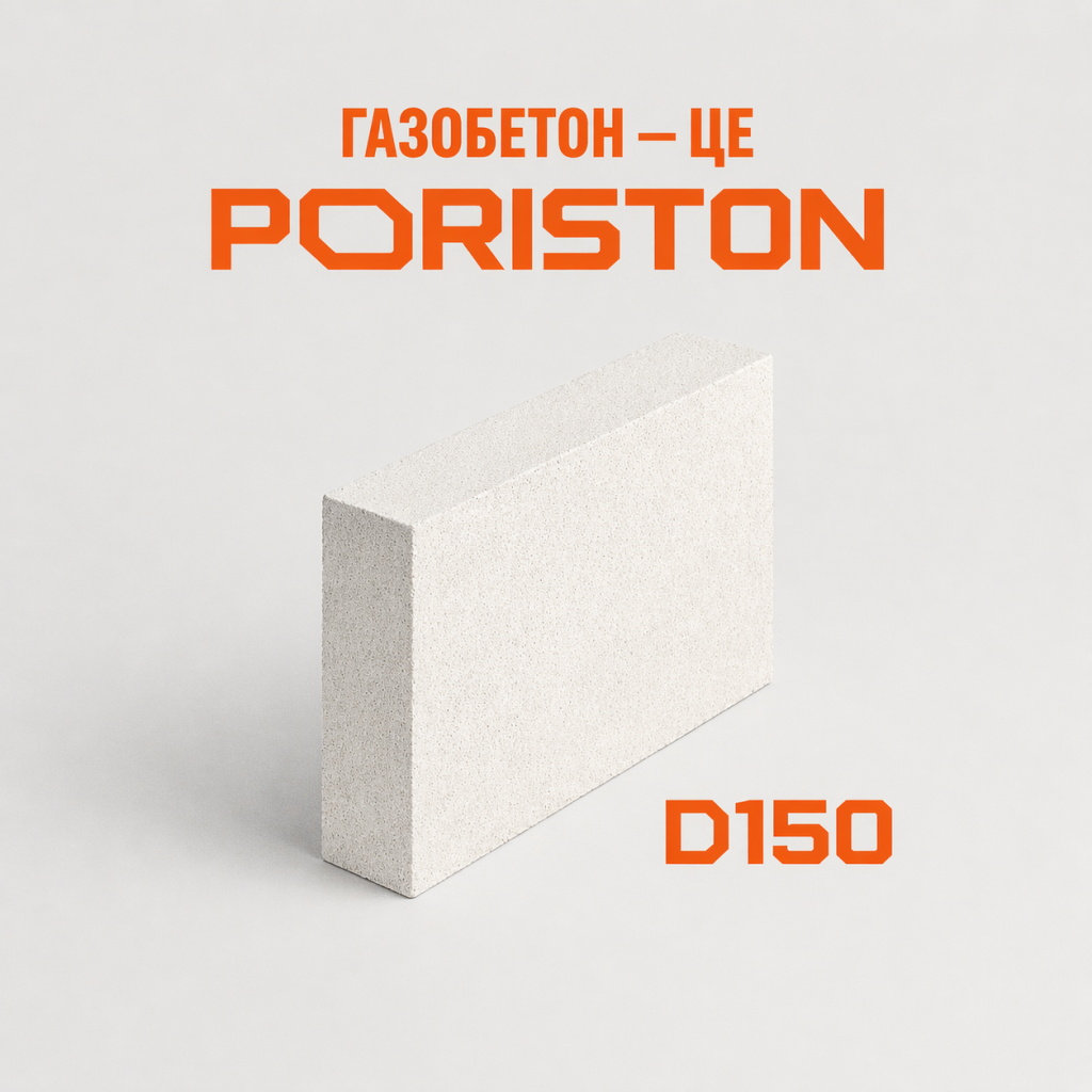 Теплоізоляційний блок PORISTON D150 (100x200x610)